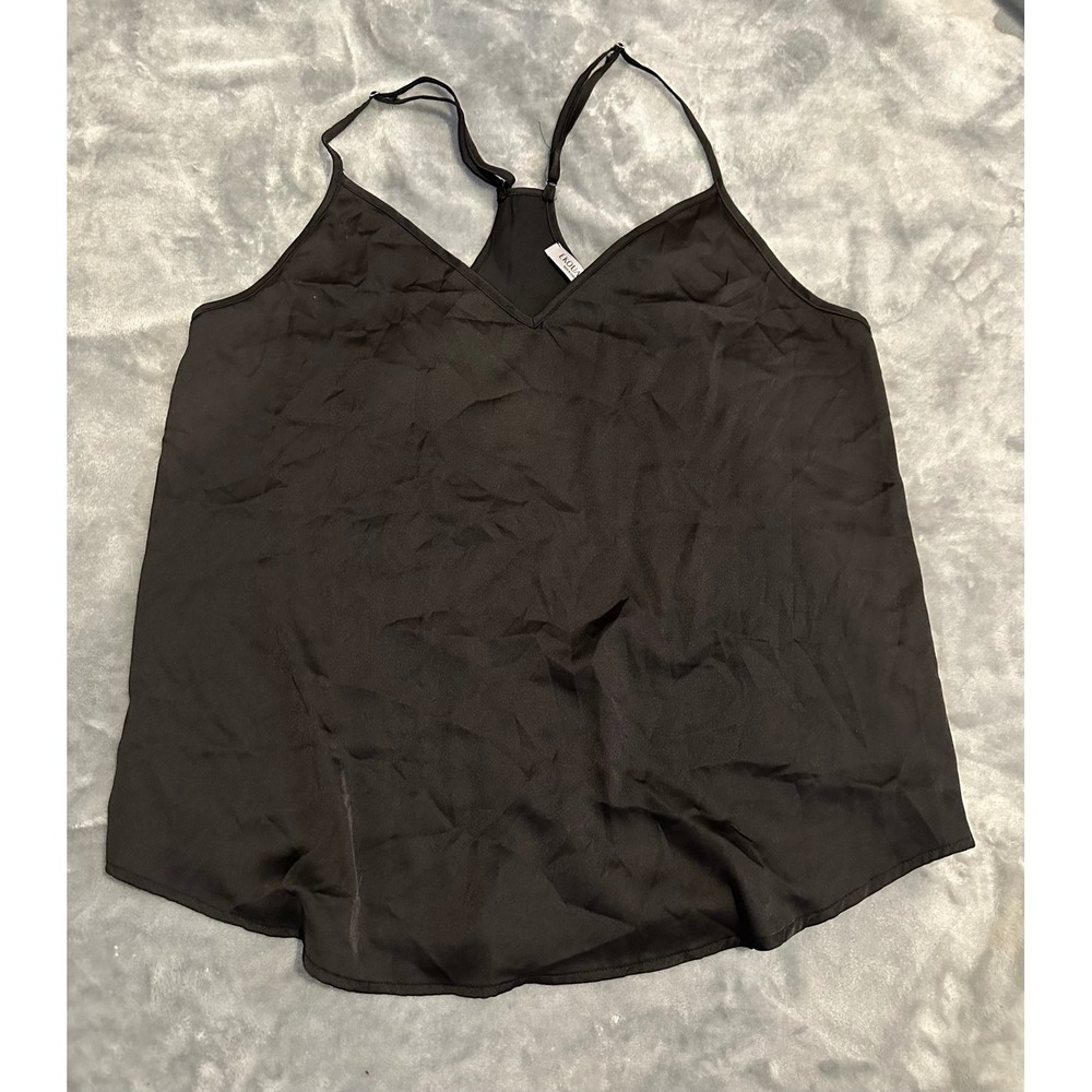 Ekouaer Camisole Women Medium Satin Racerback V-Neck Adjustable Straps Tank